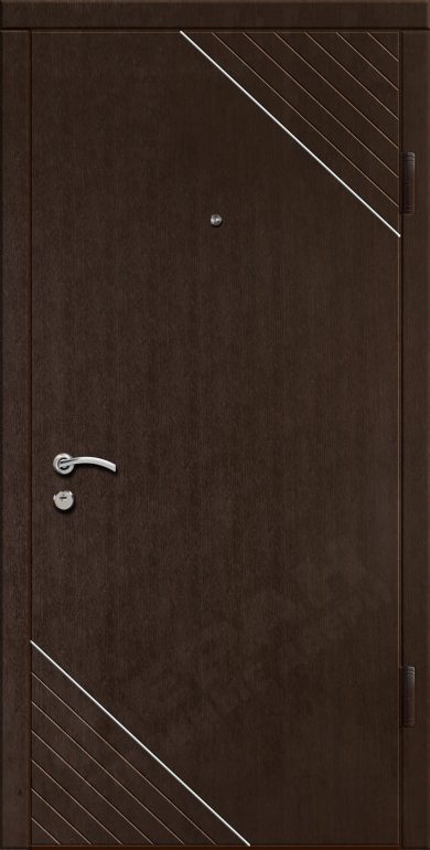 Входная дверь Стандарт 90 960x2050 Правая, Снаружи: Алюминий Ал 45 Венге южный, Внутри: Алюминий Ал 45 Венге южный