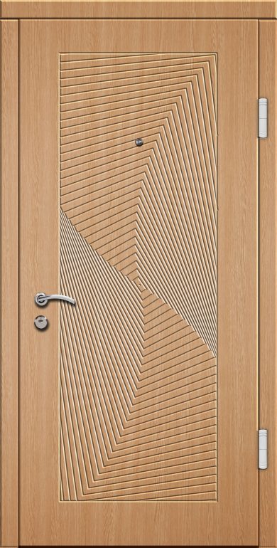 Входная дверь Престиж 120 960x2050 Правая, Снаружи: Сложный рисунок Ф101 Венге светлый, Внутри: Сложный рисунок Ф101 Венге светлый