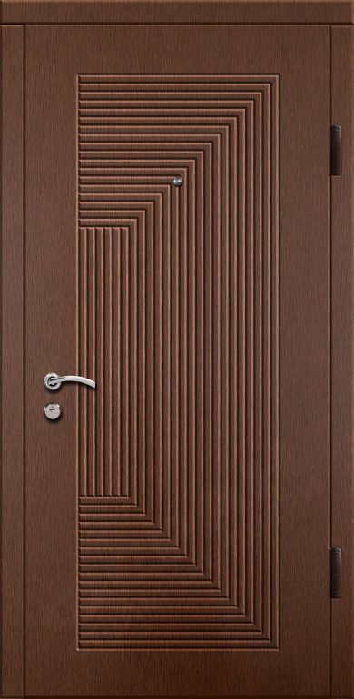 Входная дверь Престиж 120 960x2050 Правая, Снаружи: Сложный рисунок Ф105 Венге магия, Внутри: Сложный рисунок Ф105 Венге магия