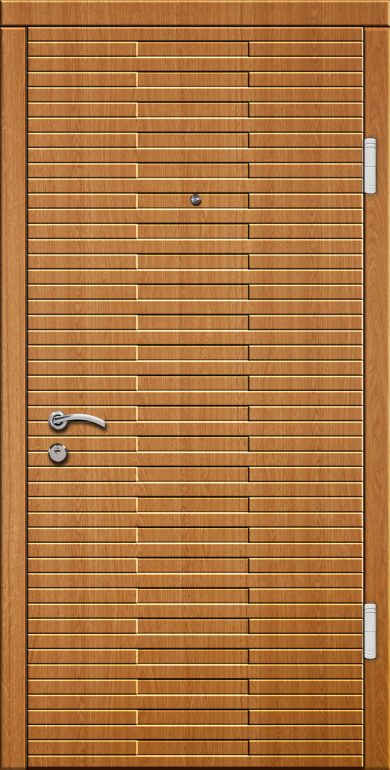 Входная дверь Стандарт 80 960x2050 Правая, Снаружи: Сложный рисунок Ф106 Дуб натуральный, Внутри: Сложный рисунок Ф106 Дуб натуральный