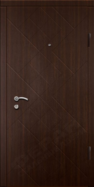Входная дверь Стандарт 80 960x2050 Правая, Снаружи: Обычный рисунок Ф112 Венге фактура, Внутри: Обычный рисунок Ф112 Венге фактура