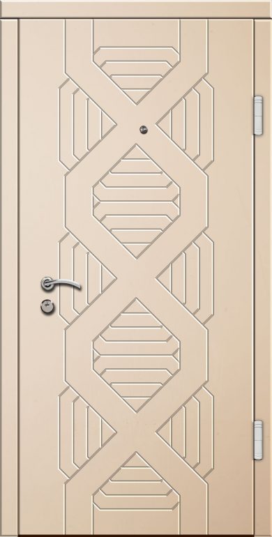 Входная дверь Стандарт 90 960x2050 Правая, Снаружи: Обычный рисунок Ф113 Белое дерево, Внутри: Обычный рисунок Ф113 Белое дерево