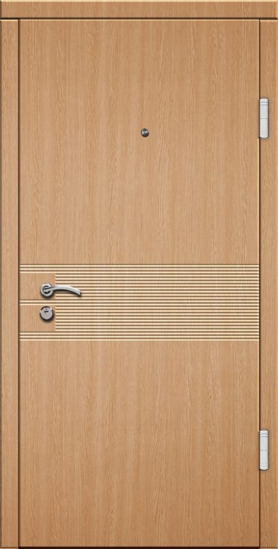 Входная дверь Стандарт 90 960x2050 Правая, Снаружи: Обычный рисунок Ф206 Венге светлый, Внутри: Обычный рисунок Ф206 Венге светлый