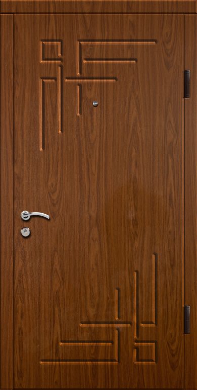 Входная дверь Эконом 70 960x2050 Правая, Снаружи: Обычный рисунок Ф207 Орех лесной, Внутри: Обычный рисунок Ф207 Орех лесной