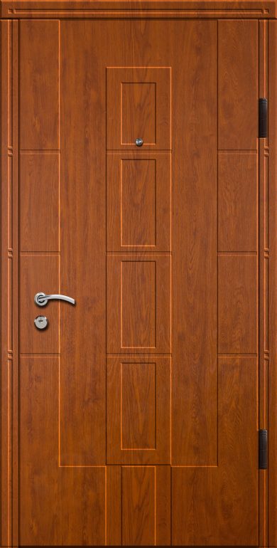 Входная дверь Стандарт 80 960x2050 Правая, Снаружи: 3D вставка Ф102 Дуб золотой, Внутри: 3D вставка Ф102 Дуб золотой