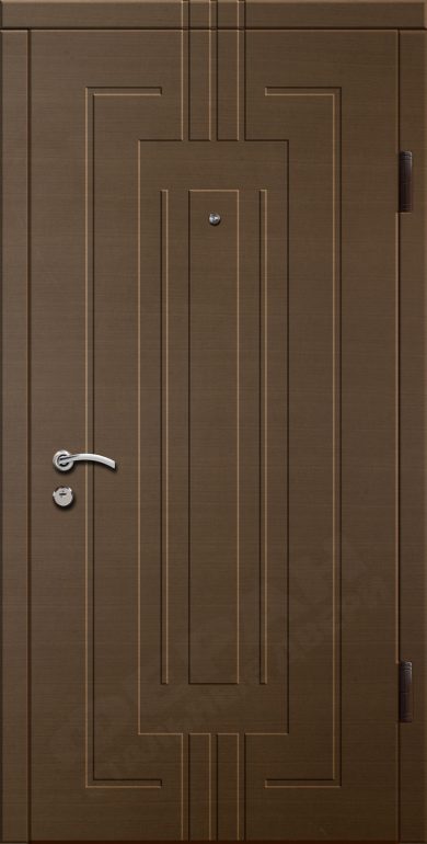Входная дверь Престиж 100 960x2050 Правая, Снаружи: 3D вставка Ф103 Венге горизонт серый, Внутри: 3D вставка Ф103 Венге горизонт серый