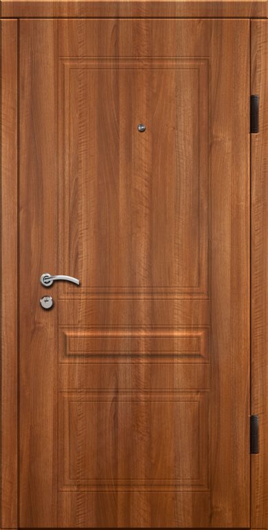 Входная дверь Престиж 120 960x2050 Правая, Снаружи: 3D вставка Ф115 Орех седой светлый, Внутри: 3D вставка Ф115 Орех седой светлый