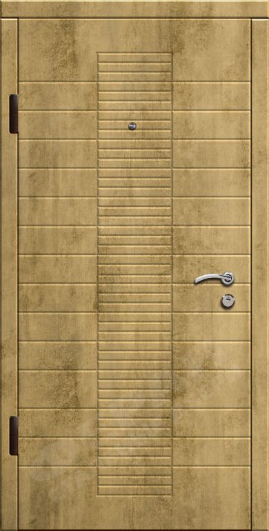 Входная дверь Эконом 60 960x2050 Правая, Снаружи: Обычный рисунок Анкара Бетон светлый, Внутри: Обычный рисунок Анкара Бетон светлый